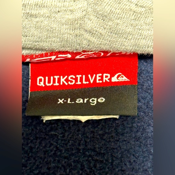 Vintage 00’s Distressed Quicksilver Zip Up with Blue Logo and Spitfire Patch - Picture 8 of 11